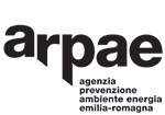 Logo di Arpae in bianco e nero