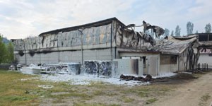 Incendio presso l’allevamento Fileni a San Colombano di Meldola