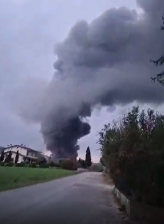 Incendio San Colombano - Meldola