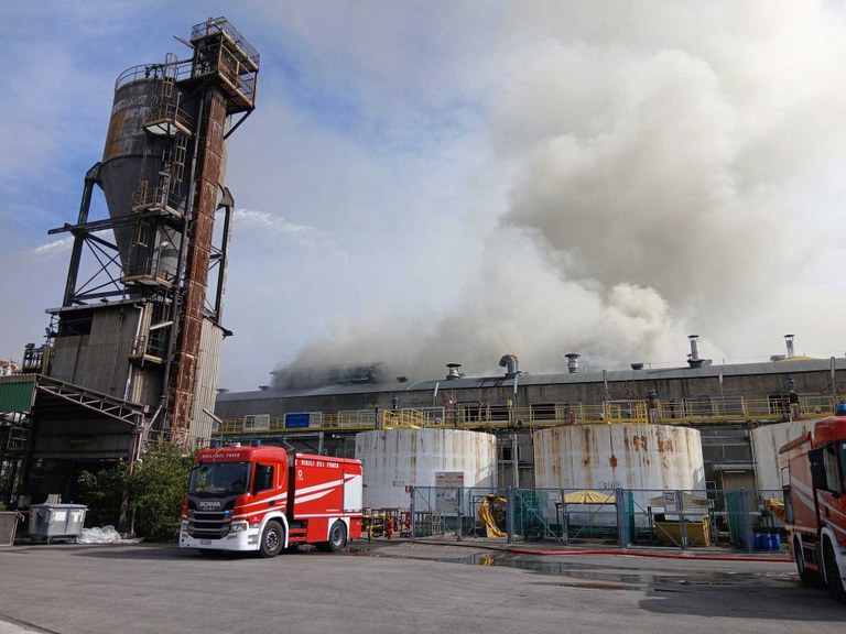 Incendio Versalis Ravenna