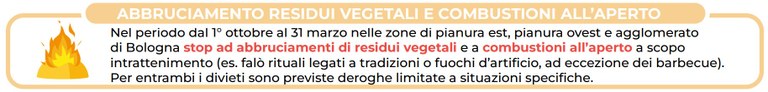 Abbruciamento residui vegetali e combustioni 2025-2026
